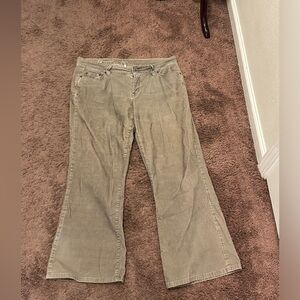 Ann Taylor Loft Curvy Boot Corduroy Pants  Tan Brown 12 28 Inseam